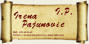 Irena Pajunović vizit kartica